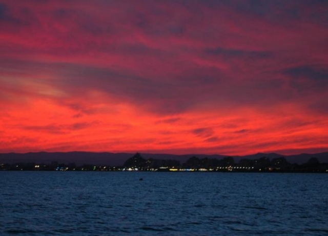  Atardecer desde el mar 